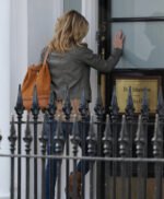 Kate Hudson Gray Leather Jacket