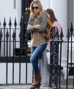 Kate Hudson Gray Leather Jacket