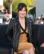 Kathryn Hahn Black Leather Jacket