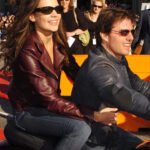 Katie Holmes Maroon Leather Jacket