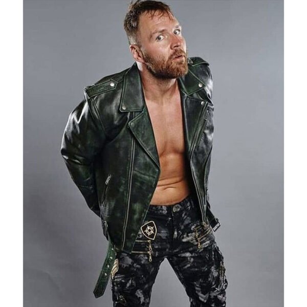 AEW Jon Moxley Leather Biker Jacket
