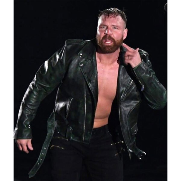 AEW Jon Moxley Leather Biker Jacket