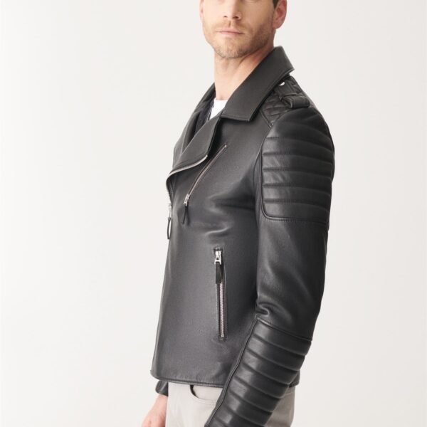 Black Biker Leather Jacket By Movie Jackets Hub