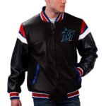 MLB Miami Marlins Leather Jacket