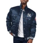 New York Yankees Navy Silver Tab Trucker Jacket