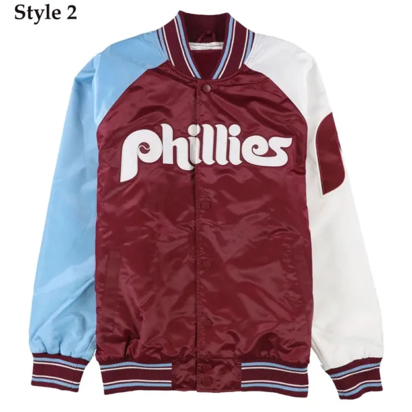 MLB Philadelphia Phillies Satin Jacket Men and Women