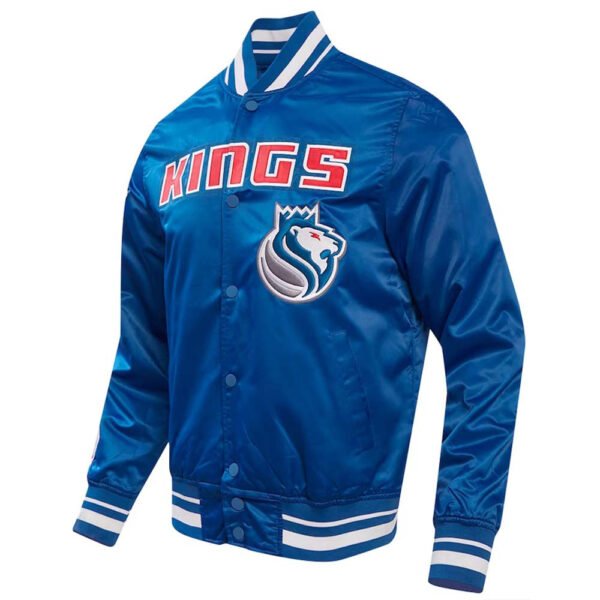 NBA Men's Sacramento Kings Blue 2025 City Edition Satin Full-Snap Jacket