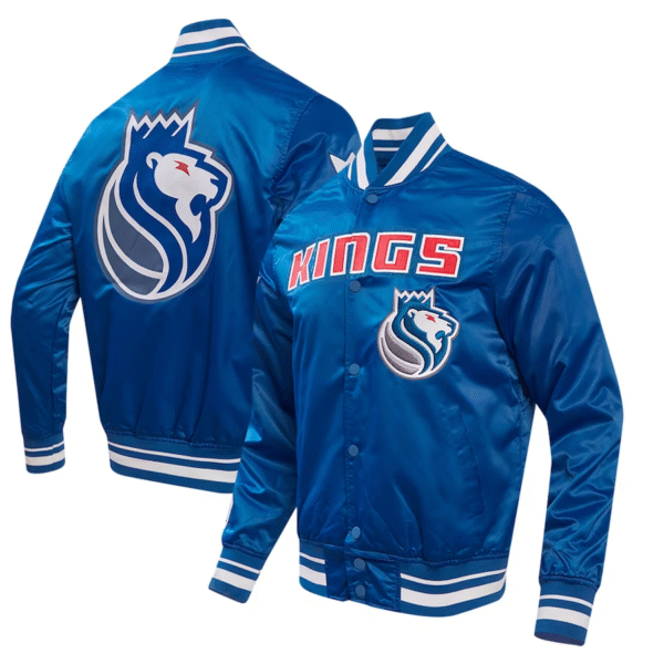 NBA Men's Sacramento Kings Blue 2025 City Edition Satin Full-Snap Jacket