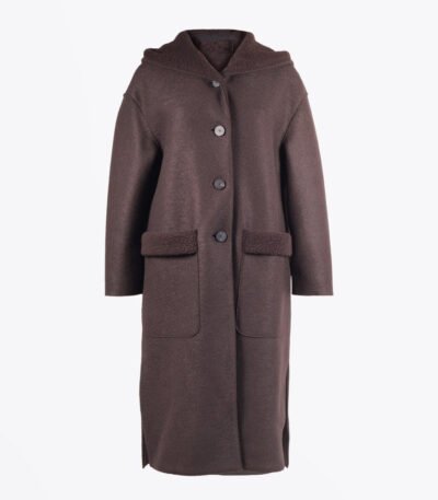 Women's Italian Style Hooded Soft Wool Coat