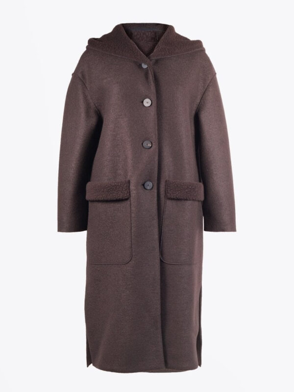 Women's Italian Style Hooded Soft Wool Coat