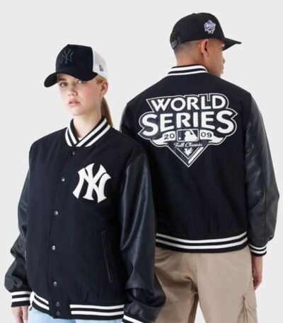2009 NY Yankees World Series Black Varsity Jacket