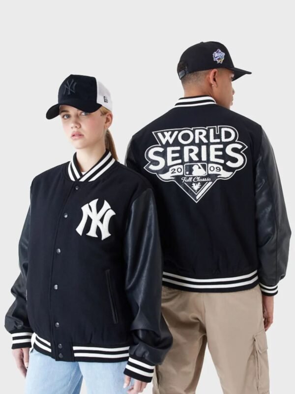 2009 NY Yankees World Series Black Varsity Jacket