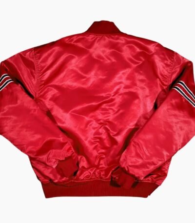 80s Arizona Cardinals Bomber Satin Red Jacket