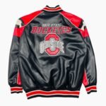 90s Vintage Ohio State Buckeyes Leather Jacket USA