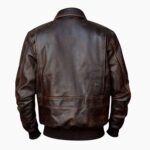 A2 Aviator Navy Distressed Brown Mens Bomber Flight Jacket
