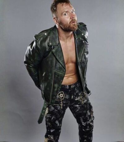 AEW Jon Moxley Leather Biker Jacket