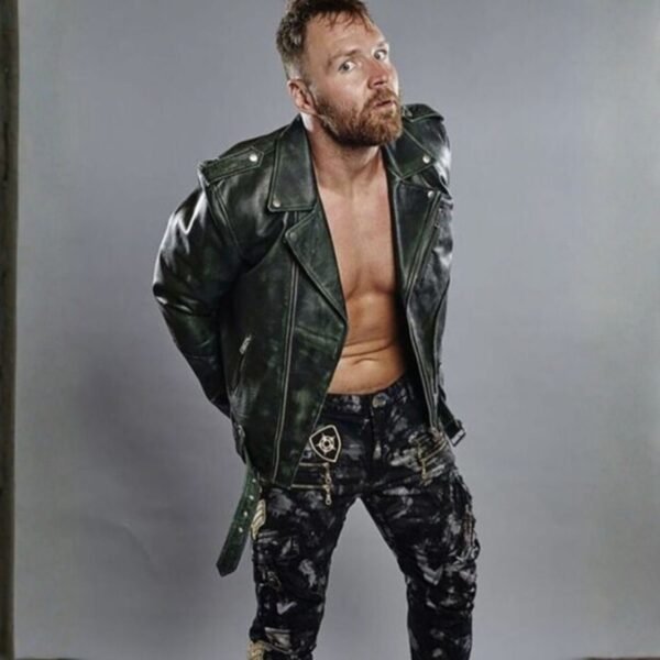 AEW Jon Moxley Leather Biker Jacket