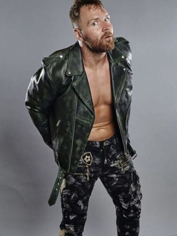 AEW Jon Moxley Leather Biker Jacket