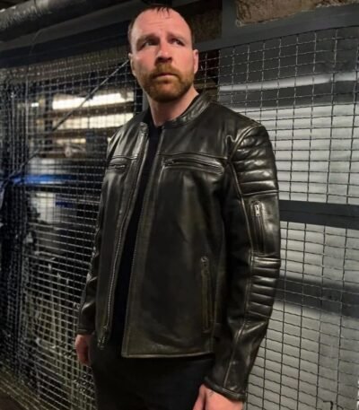 AEW Jon Moxley Returns Stylish Black Leather Jacket