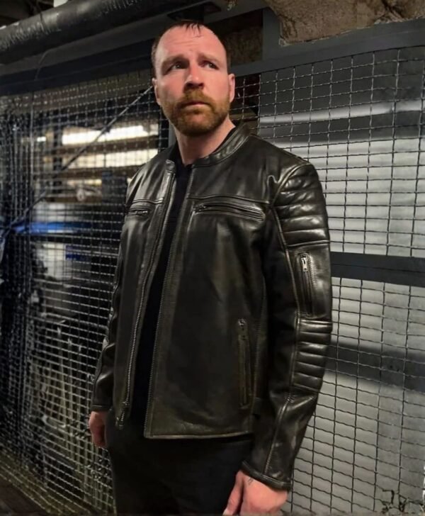 AEW Jon Moxley Returns Stylish Black Leather Jacket