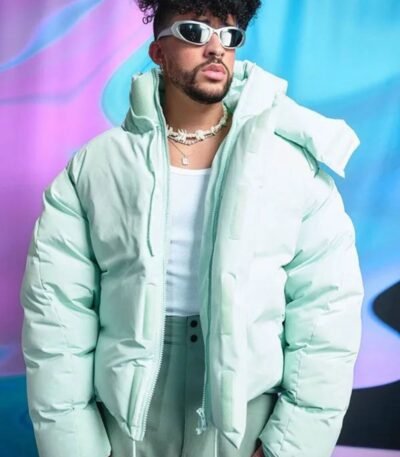 American Music Awards Bad Bunny Puffer Hooded Jacket