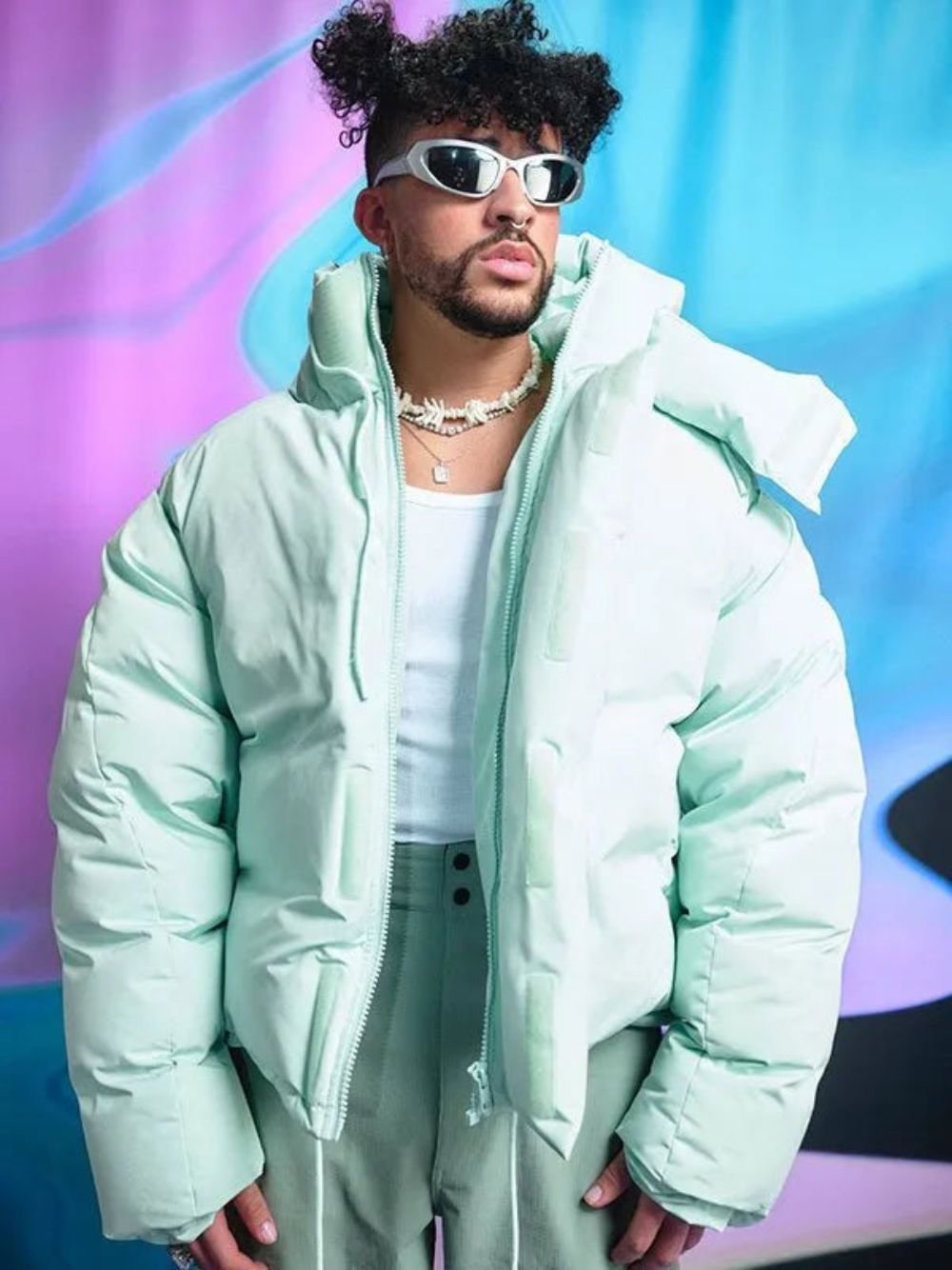 American Music Awards Bad Bunny Puffer Hooded Jacket American Music Awards Bad Bunny Puffer Hooded Jacket
