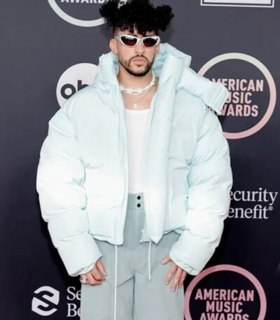American Music Awards Bad Bunny Puffer Hooded Jacket