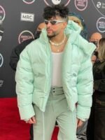 American Music Awards Bad Bunny Puffer Hooded Jacket