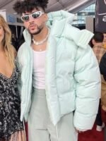 American Music Awards Bad Bunny Puffer Hooded Jacket