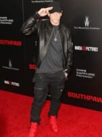 American Rapper Eminem Bomber Style Leather Jacket