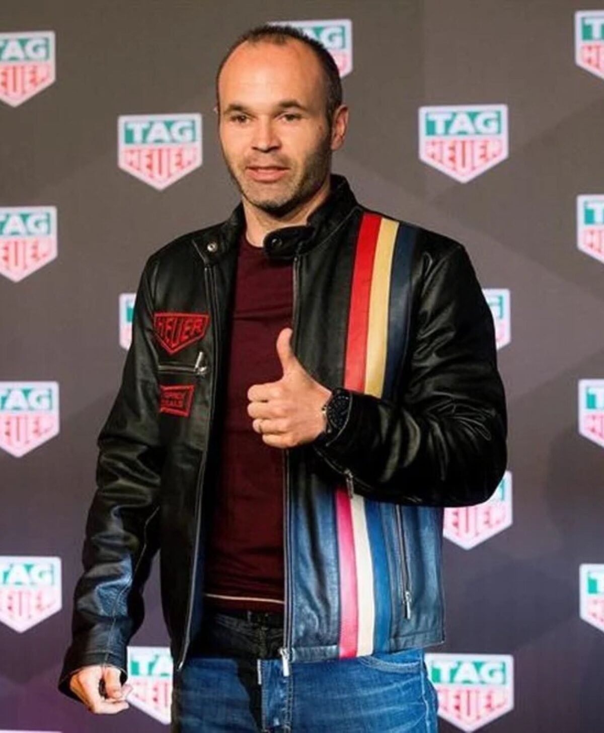 Andres Iniesta Leather Jacket