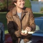 Ansel Elgort Leather The Fault in Our Stars Jacket