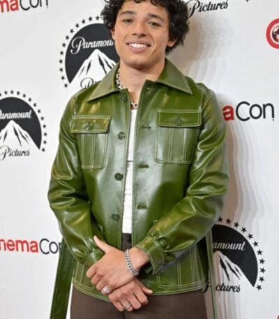 Anthony Ramos Green Leather Jacket