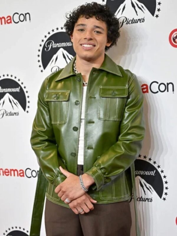 Anthony Ramos Green Leather Jacket