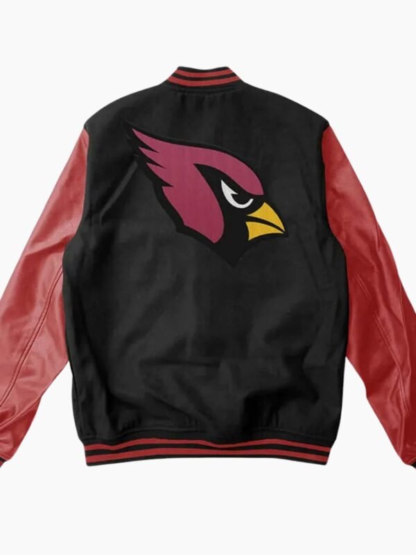 Arizona Cardinals Black and Burgundy Varsity Jacket