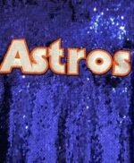 Astros Sequin Glitter Bomber Jacket
