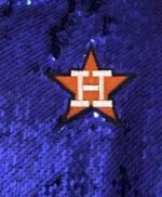 Astros Sequin Glitter Bomber Jacket