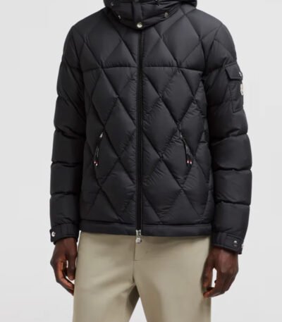 Averole Hooded Diamond-Quilted Short Down Jacket