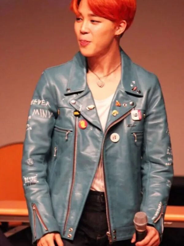 BTS Star Jimin Biker Leather Jacket