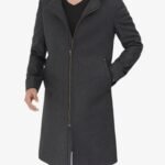 Barry Grey Wool Coat With Hood Mens