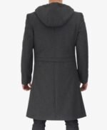 Barry Grey Wool Coat With Hood Mens