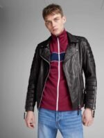 Biker Boom Sheepskin Stylish Leather Jacket