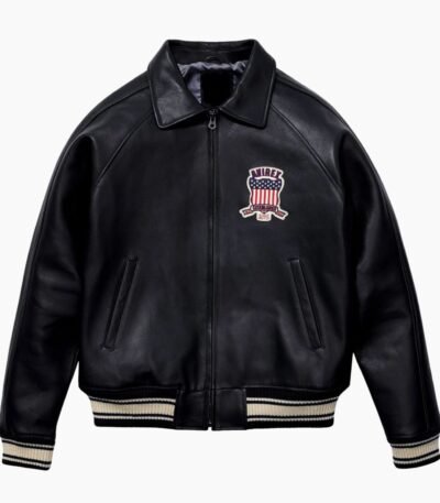 Black Avirex Icon Leather Jacket