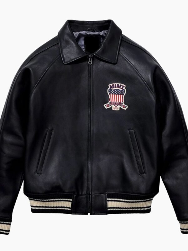 Black Avirex Icon Leather Jacket