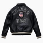 Black Avirex Icon Leather Jacket