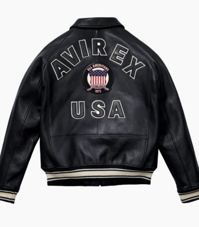 Black Avirex Icon Leather Jacket
