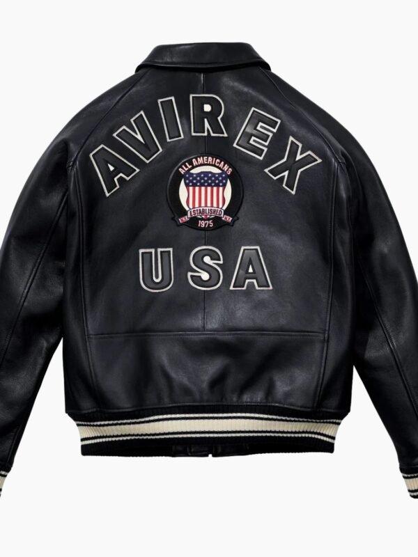 Black Avirex Icon Leather Jacket