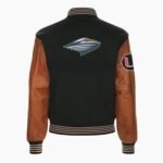 Black Brown Miami Hurricanes Varsity Jacket