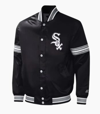Black Chicago White Sox Midfield Satin Jacket