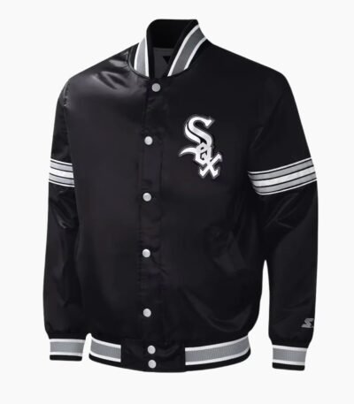 Black Chicago White Sox Midfield Satin Jacket